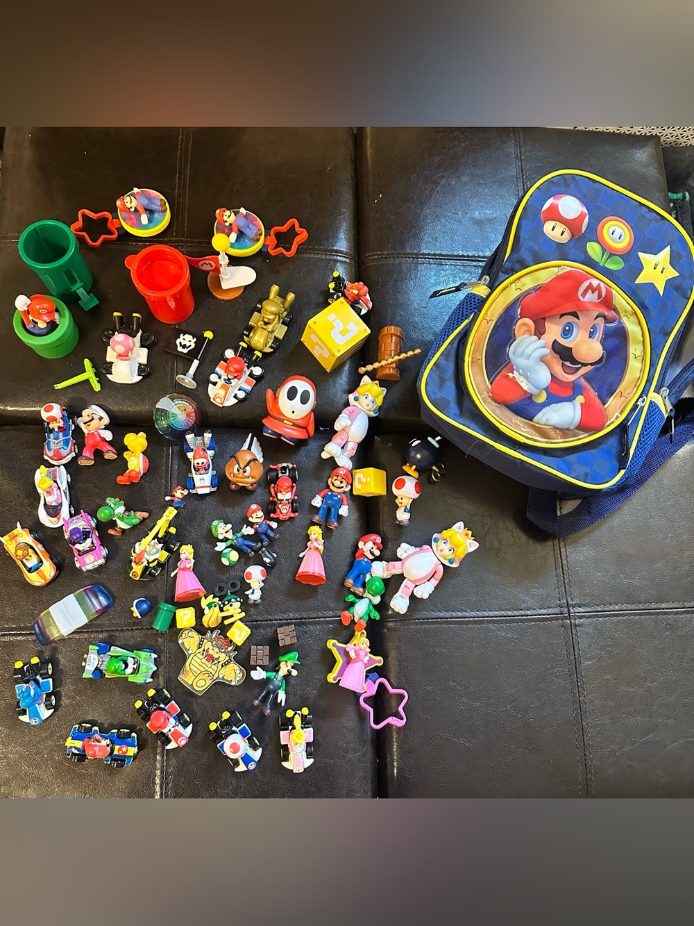 Epic Bundle! Nintendo Super Mario Kids Backpack with many Mario toys